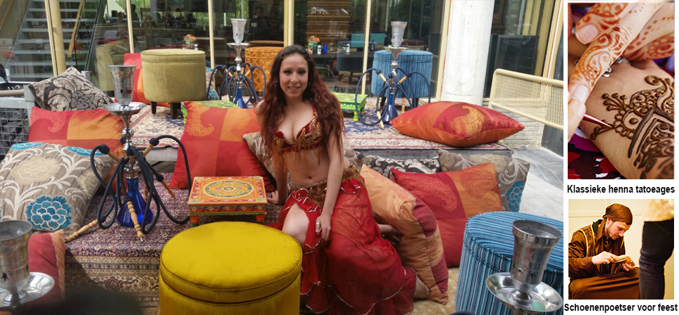 Shisha lounge volledig in Arabische stijl